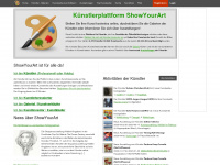 showyourart.net Webseite Vorschau
