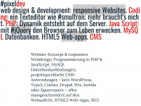 pixeldev.ch Webseite Vorschau