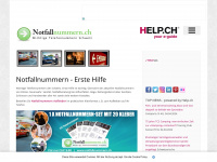 notfallnummern.ch Webseite Vorschau