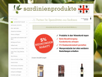 sardinienprodukte.at Webseite Vorschau