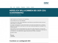 cdu-gudensberg.de Webseite Vorschau