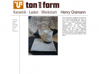 tonundform-keramik.de Webseite Vorschau