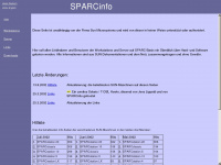 sparcinfo.de Webseite Vorschau