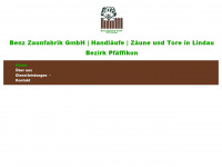 benz-zaun.ch Webseite Vorschau