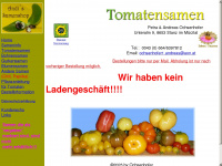 tomatensamen.at Webseite Vorschau