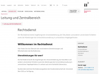 rechtsdienst.unibe.ch Webseite Vorschau