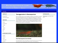bienengarnelen.com Webseite Vorschau