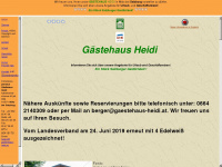 gaestehaus-heidi.at Webseite Vorschau