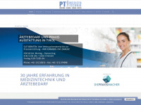 pt-medizintechnik.at Webseite Vorschau