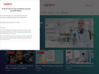 cerfy.net Webseite Vorschau