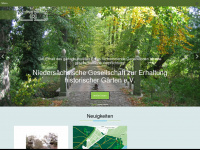 historische-gaerten-niedersachsen.net Webseite Vorschau