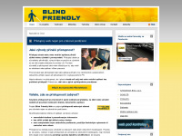 blindfriendly.cz Webseite Vorschau