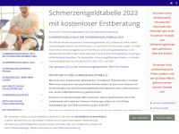 schmerzensgeldtabelle24.de Webseite Vorschau