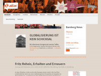attac-bamberg.de Webseite Vorschau