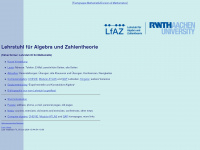 math.rwth-aachen.de Webseite Vorschau