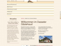 dasseler-gaestehaus.de Webseite Vorschau