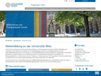 postgraduatecenter.at Webseite Vorschau