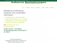 aabacus-bestattungen.de Webseite Vorschau