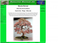 baeume-bonsai.de Webseite Vorschau