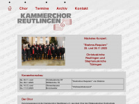 kammerchor-reutlingen.de Webseite Vorschau