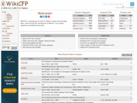 wikicfp.com Webseite Vorschau
