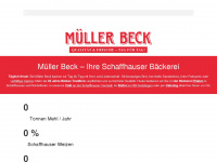 muellerbeck.ch Webseite Vorschau
