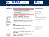 wseas.org Webseite Vorschau