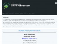 austinpondsociety.org Webseite Vorschau