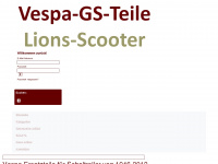 vespa-gs-teile-shop.de Webseite Vorschau