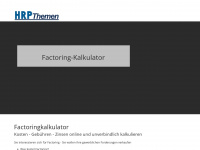 factoring-kalkulator.de Webseite Vorschau
