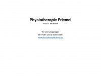 physiotherapie-friemel.de Webseite Vorschau