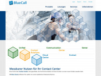 bluecall.ch Webseite Vorschau