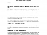 bio-find-ich-kuhl.de Webseite Vorschau