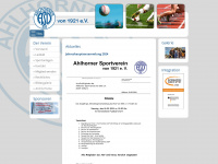 ahlhorner-sportverein.de Webseite Vorschau