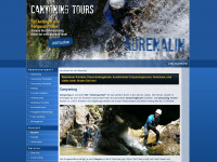 canyoning-tour.at Webseite Vorschau