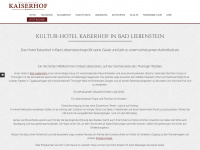 kulturhotel-kaiserhof.de Webseite Vorschau