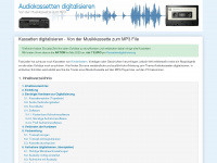 kassetten-digitalisieren.de Webseite Vorschau