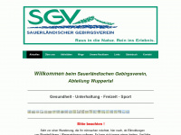 sgv-wuppertal.de Webseite Vorschau