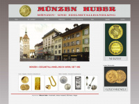 muenzen-huber.ch Webseite Vorschau