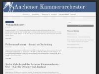 aachenerkammerorchester.de Webseite Vorschau