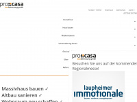 pro-casa-bau.de Webseite Vorschau