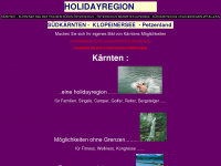 holidayregion.at Webseite Vorschau