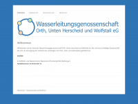 wasserleitungsgenossenschaft-orth.de Webseite Vorschau