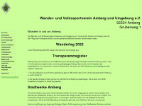 amberg-wandern.de Webseite Vorschau