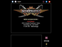 schoengeist-music.com Webseite Vorschau