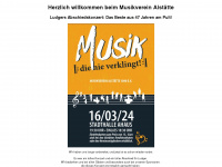 musikverein-alstaette.de Webseite Vorschau