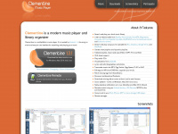 clementine-player.org Webseite Vorschau