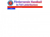 foerderverein.tlq-handball.de Webseite Vorschau