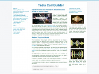 tesla-coil-builder.com Webseite Vorschau