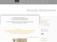 weseler-ballonkiste.de Webseite Vorschau